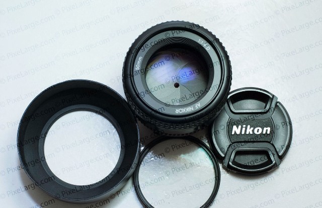 Nikon 50mm f1.4 D AF lens package pixelarge