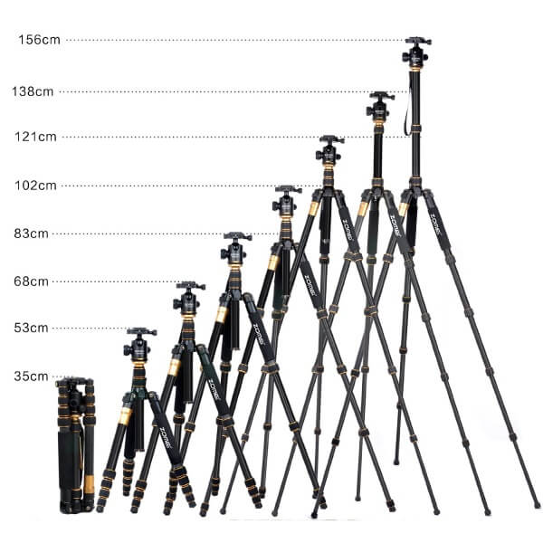 Zomei Z669 Tripod maximum height Review